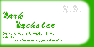 mark wachsler business card