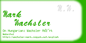 mark wachsler business card